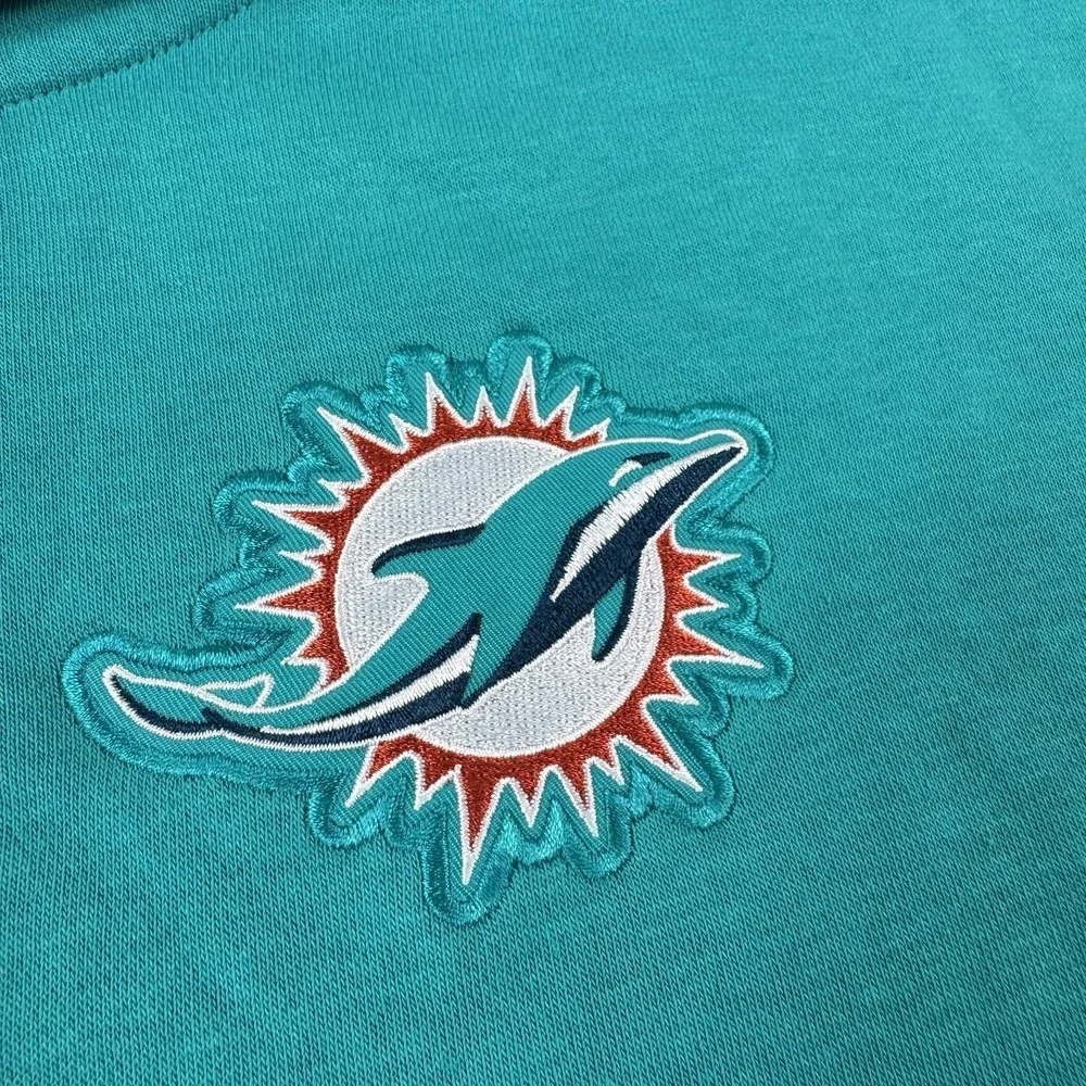 Nike NFL Miami Dolphins Aqua Blue Full-Zip Oversized Boxy Hoodie Mens Sz XL EUC